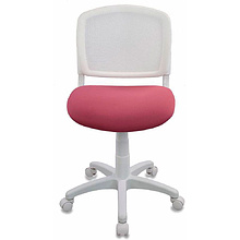Кресло для детей Бюрократ "CH-W296NX/15-175", ткань, пластик, белый, розовый