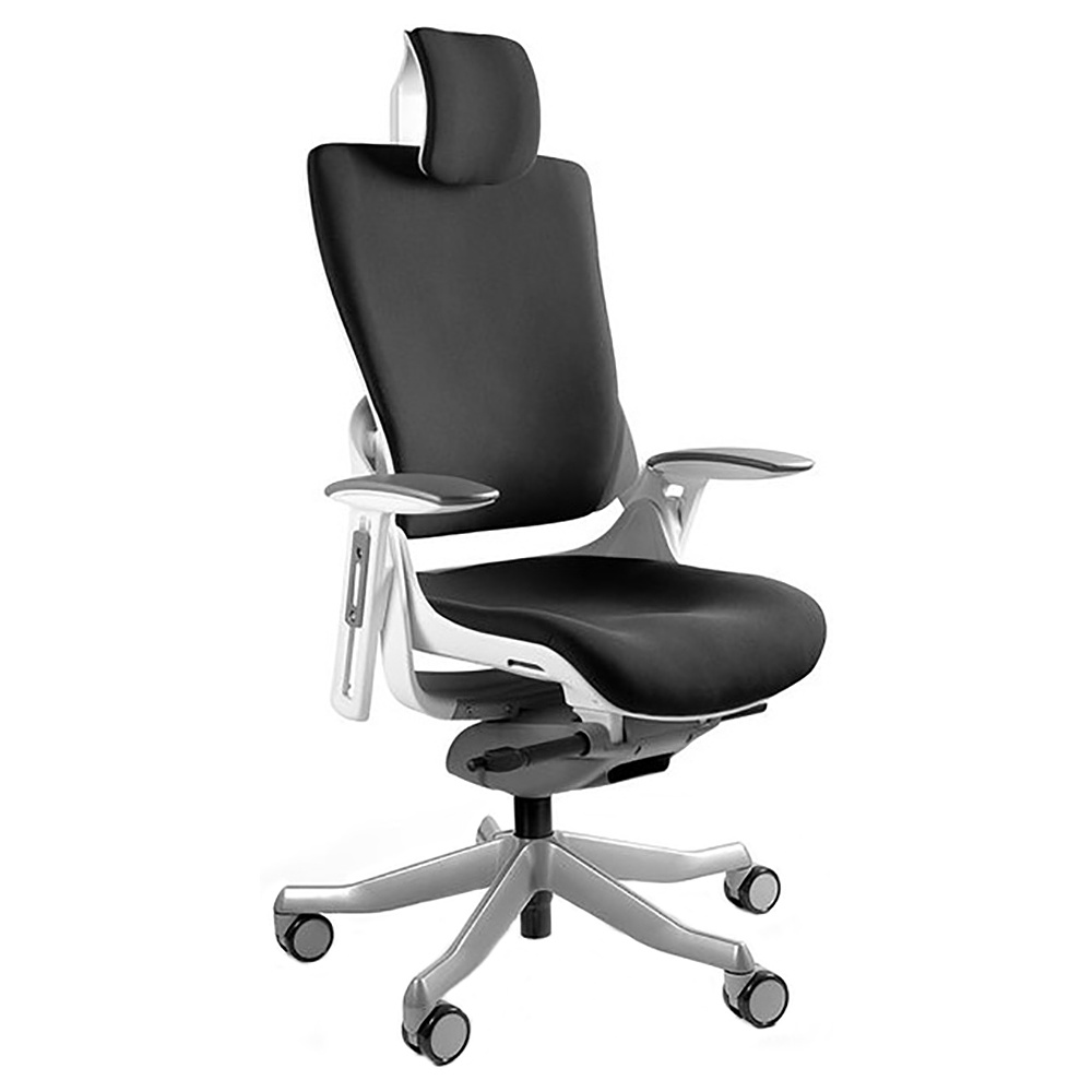 Кресло для руководителя "Unique Wau 2 White Fabric", черный