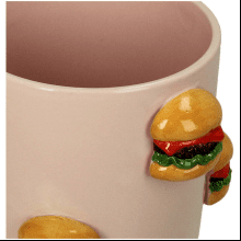 Кашпо керамическое "Hamburger", 17.3х15.8х15 см, разноцветный