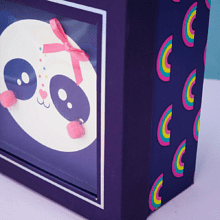 Коробка подарочная "Panda", 19х19х9.5 см