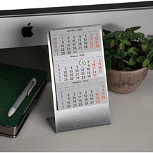 Календарь настольный "9562" 2026-2027, серебристый