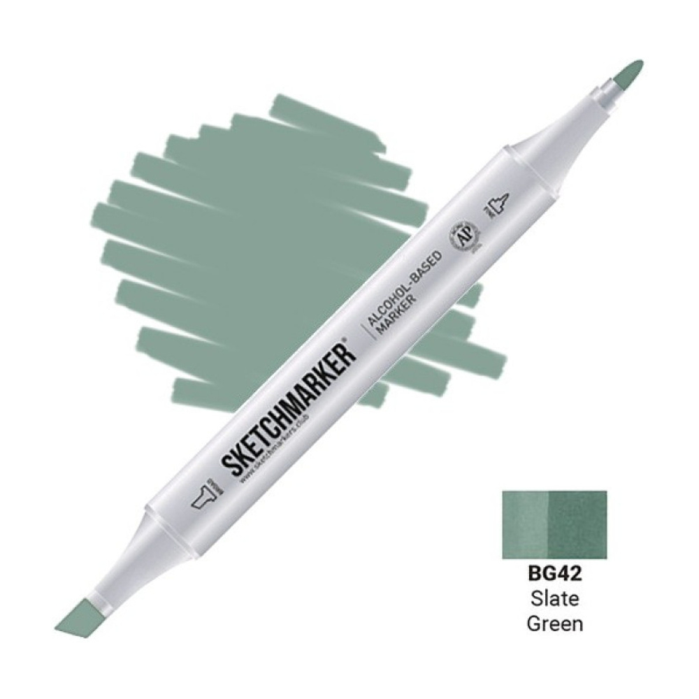 Маркер художественный "Brushmarker", двухсторонний, BG42 зеленый сланец