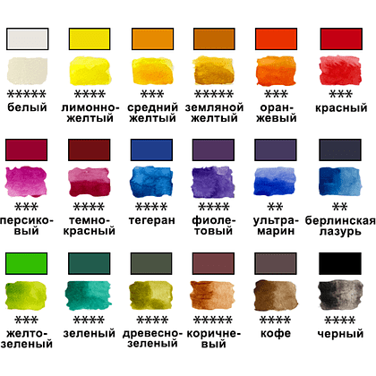 Набор для рисования акварелью "Himi Miya" (краски 18 цветов, кисть, бумага, стакан), голубой футляр - 7