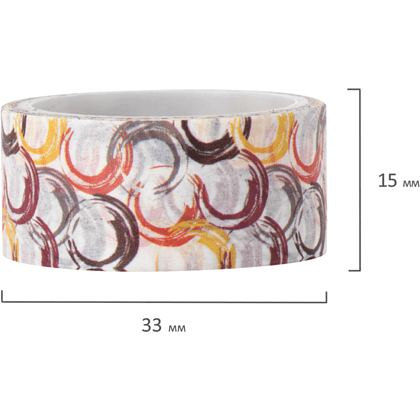 Клейкая лента "Микс №3", 15х3 мм/м, ассорти - 5