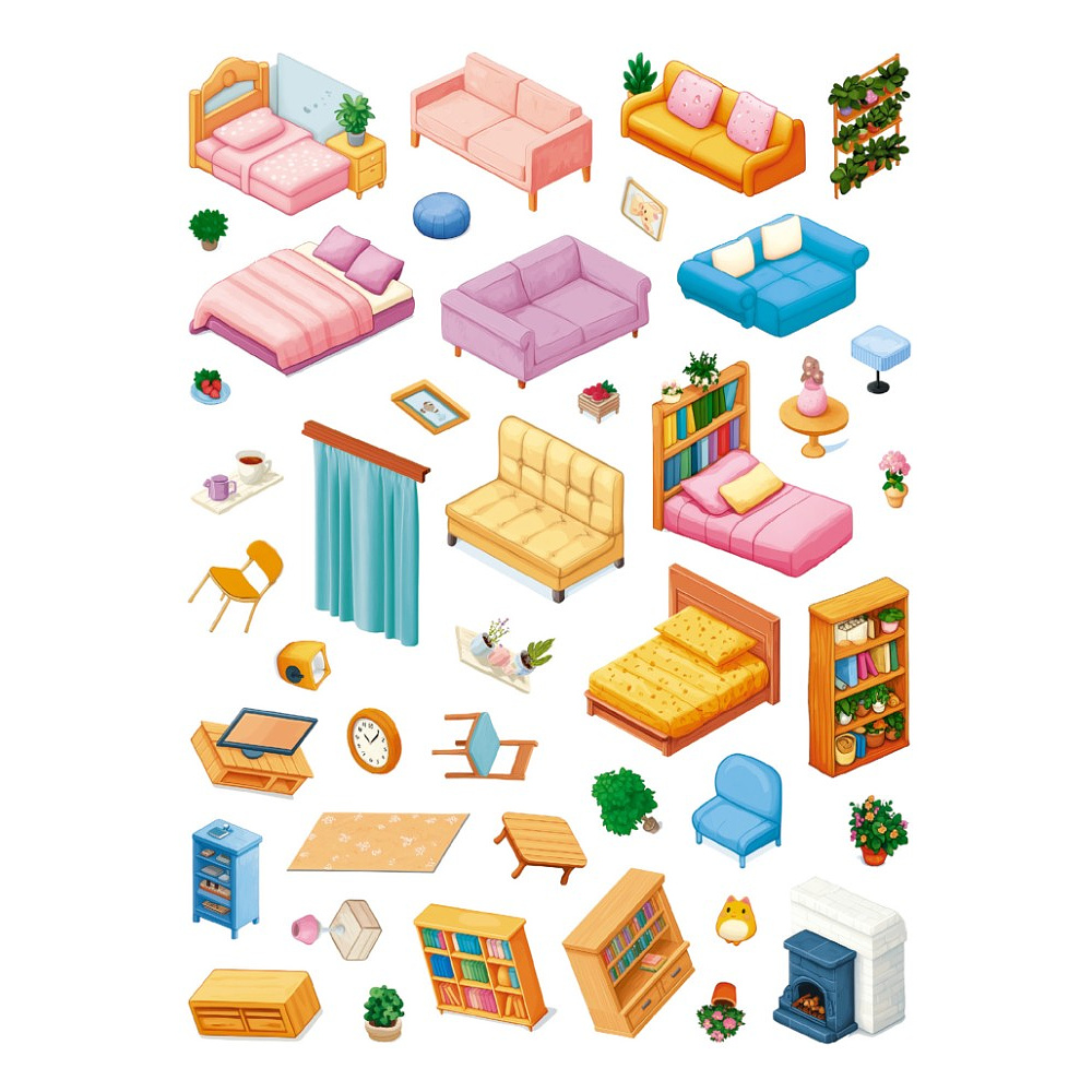 Блокнот "Румбокс. Дом твоей мечты с наклейками" (салатово-коричневая обложка) - 4