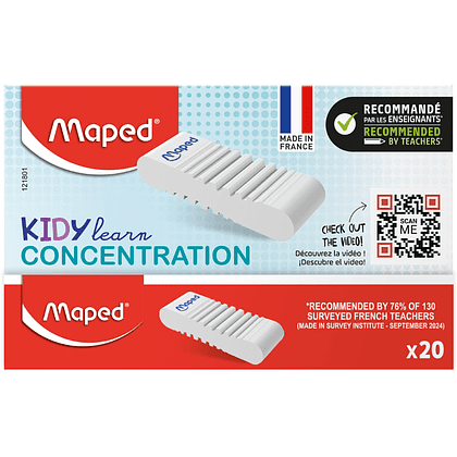 Ластик "Kidy Learn Concentration", белый - 2