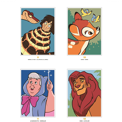 Раскраска по номерам на французском языке "Coloriages mystères Disney - Portraits" - 5