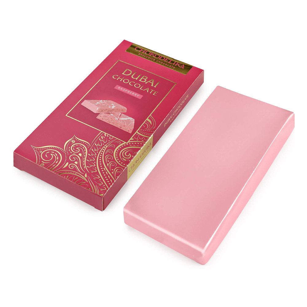 Шоколад белый "Dubai Raspberry", 180 г, с начинкой малина - 3