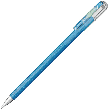 Ручка гелевая "Dual Metallic", 1.0 мм, серо-синий+металлик, синий+серебро