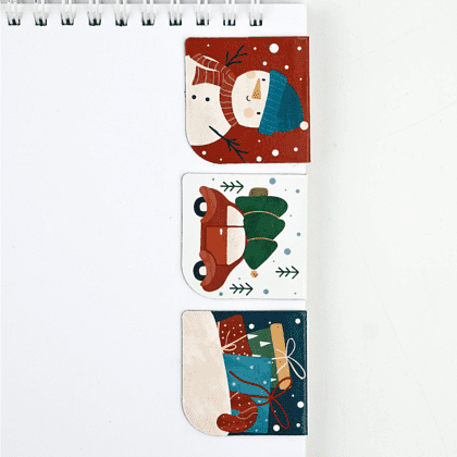 Набор подарочный "Акварель" (блокнот, магнитные закладки 3 шт, ручка) - 8