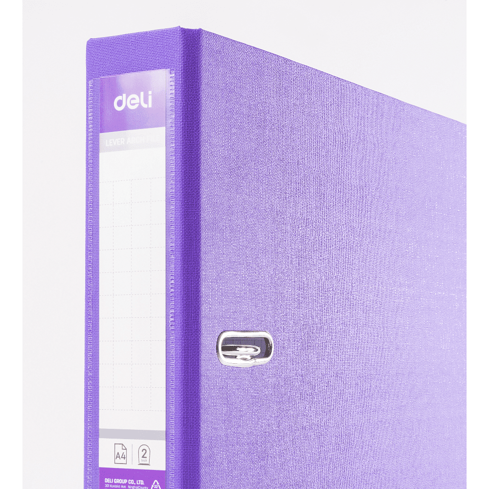 Папка-регистратор "Deli", А4, 50 мм, фиолетовый - 5