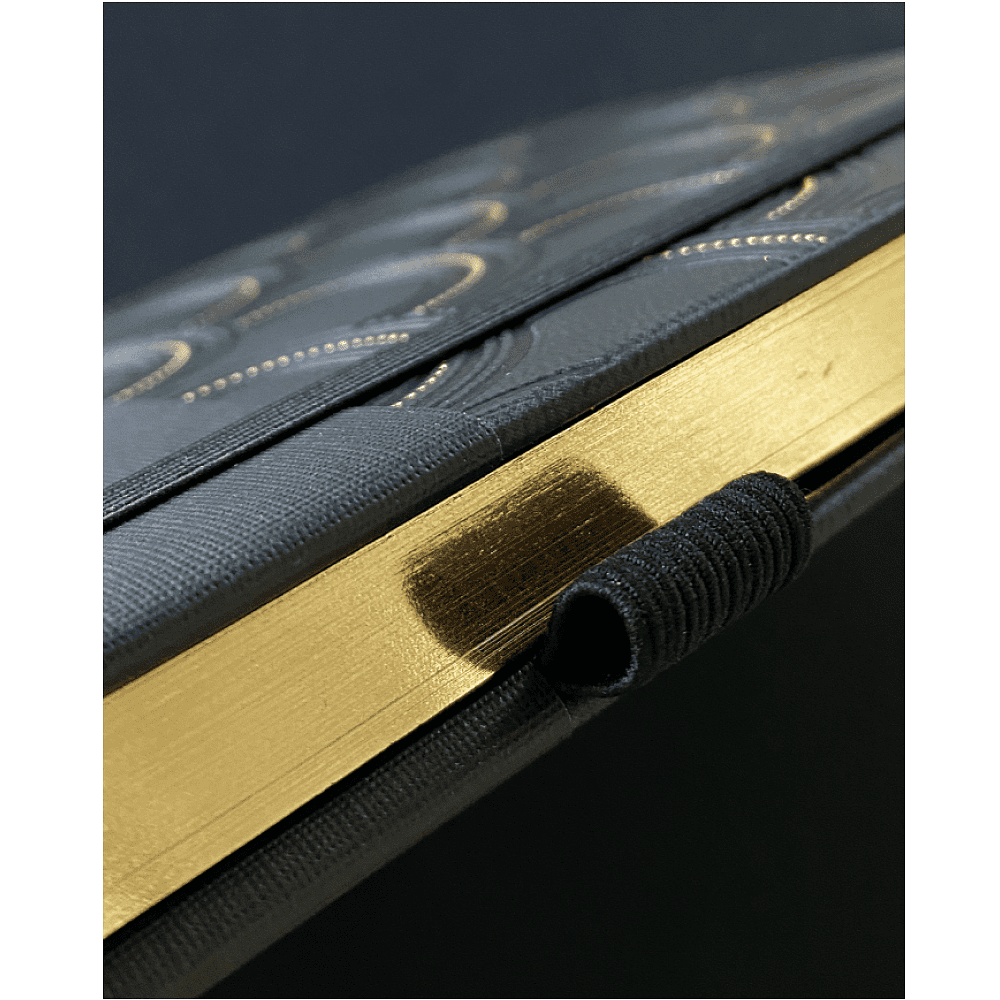 Ежедневник датированный "Art deco gold", А5, 384 страницы, черный, золотой, 2026 - 3