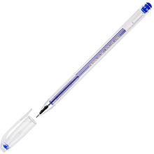 Ручка гелевая "Hi-Jell Color", 0.5 мм, прозрачный, стерж. синий