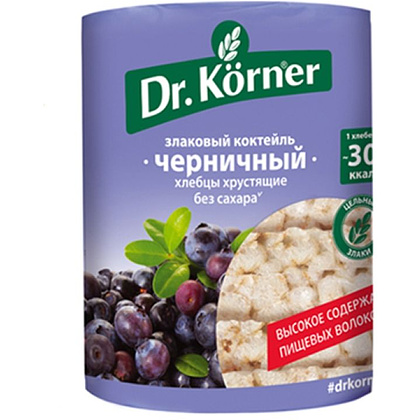 Хлебцы "Dr.Korner" со вкусом черники, 100 г - 2