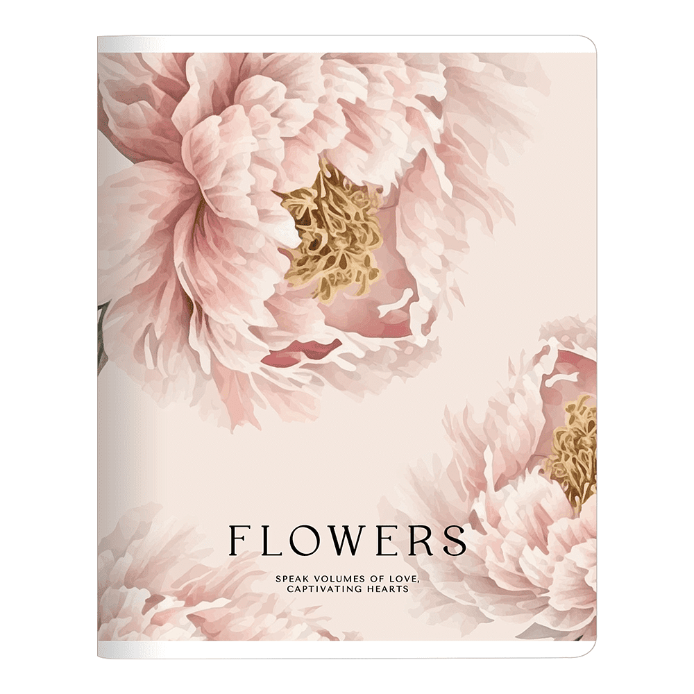 Тетрадь "Peony", A5, 48 листов, клетка, персиковый