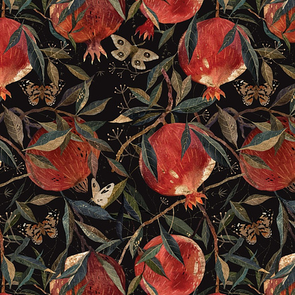 Бумага декоративная в рулоне "Flora. Гранат", 1х0,7 м