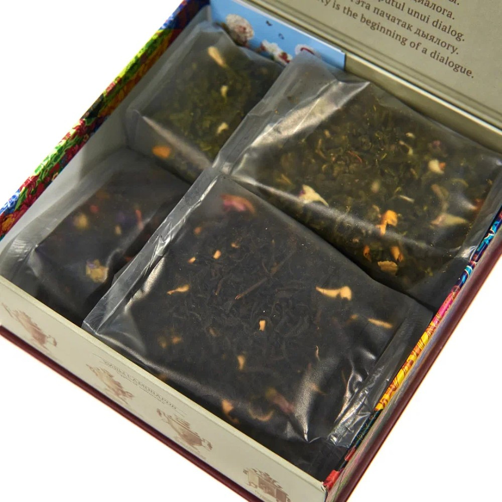Подарочный набор чая "Сугревъ. Цветущий сад" в шкатулке, 4 видов, 420 г - 5