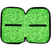 Пенал-книжка "Minecraft", 2 отделения, черный, зеленый - 4