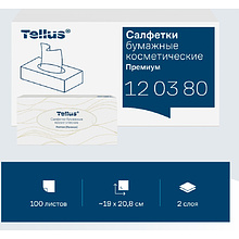 Салфетки Торк Tellus Premium для лица ультрамягкие белые, 100шт/упак, F1