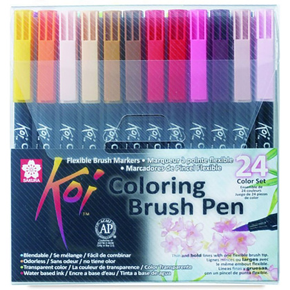 Набор маркеров акварельных "Koi Color Brush", 24 цвета