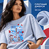 Футболка оверсайз унисекс "Минск. Вазы",  XS-S, голубой - 3