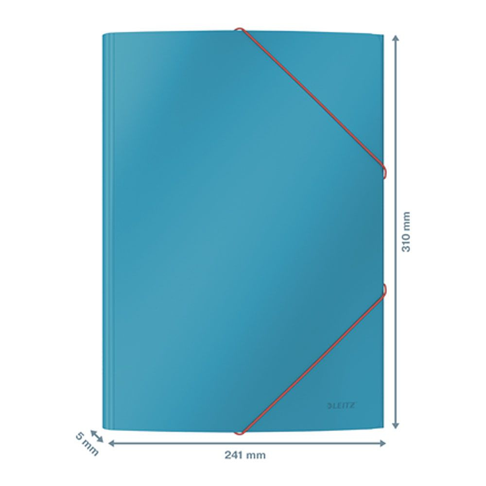 Папка на резинках "Leitz Cosy", А4, 31 мм, картон, синий - 3