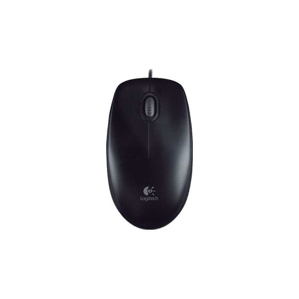 Мышь Logitech "Mouse B100", проводная, 800 dpi, 3 кнопки, черный
