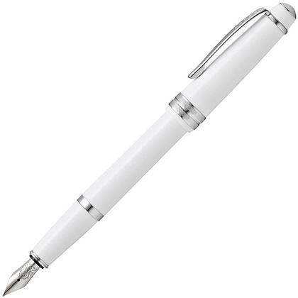 Ручка перьевая "Cross Bailey Light", M, белый, серебристый, патрон черный - 2