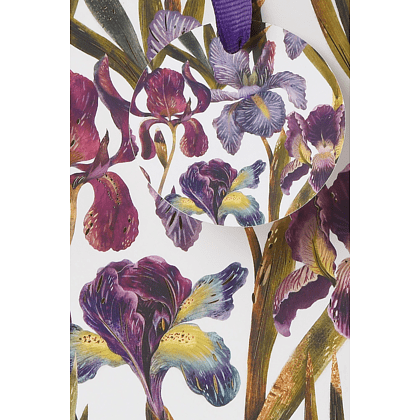 Пакет бумажный подарочный "Flora. Ирисы", 26x32,4x13 см, фиолетовый - 3
