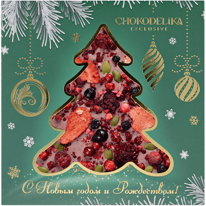 Шоколад белый "Ягодный бум", 150 г, новогодняя упаковка
