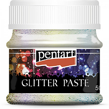Текстурная паста "Pentart", 50 мл, среднезернистая, серебро