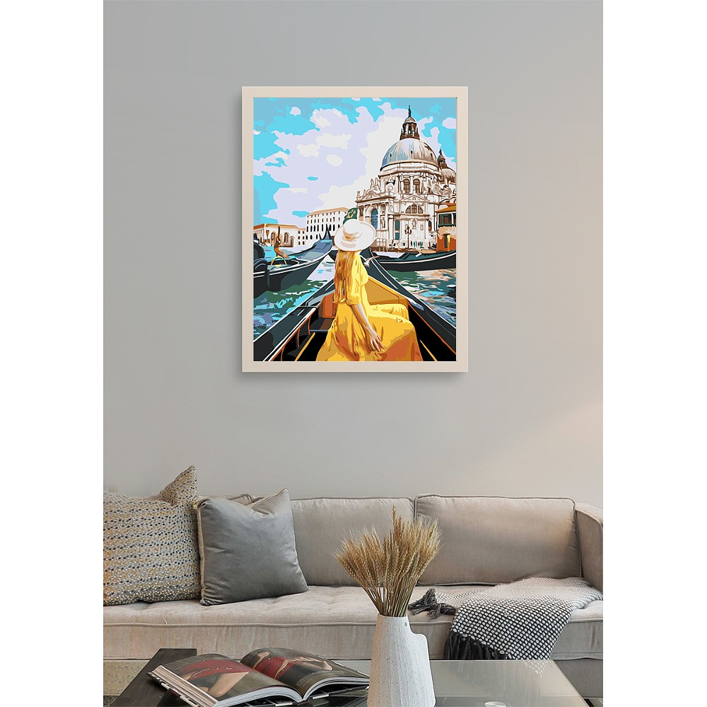 Картина по номерам "Девушка в Венеции" - 2
