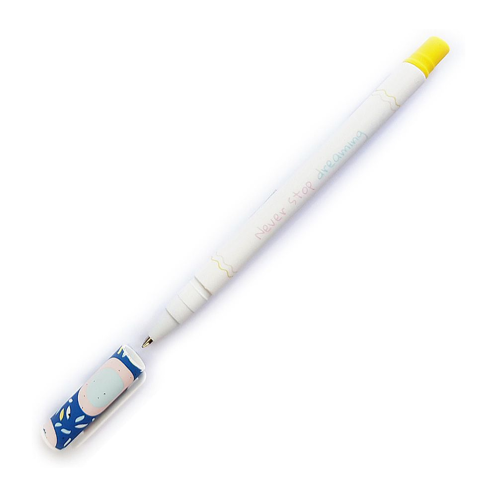 Ручка шариковая "Bunny круги", 0.7 мм, белый, синий, желтый, стерж. синий