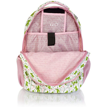 Рюкзак молодежный "Head Cute Cacti", зеленый, розовый - 3