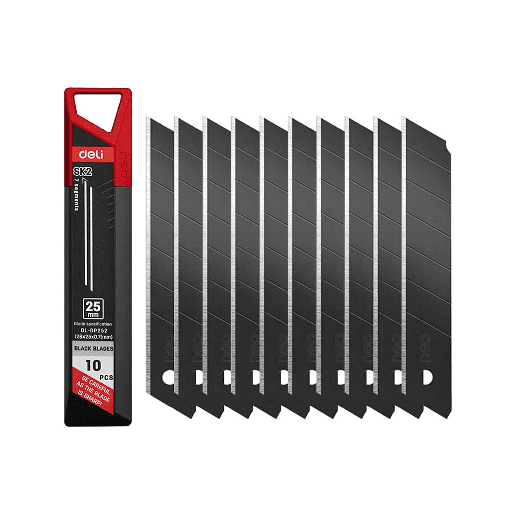 Лезвие для строительного ножа Deli EDL-DP252, 25 мм, 10 шт.