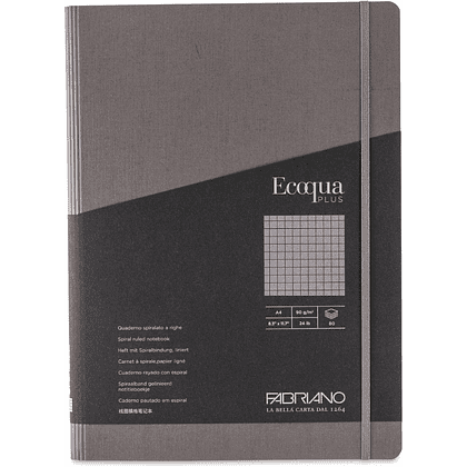 Блокнот "Fabriano. Ecoqua Plus", А4, 80 листов, клетка, антрацит