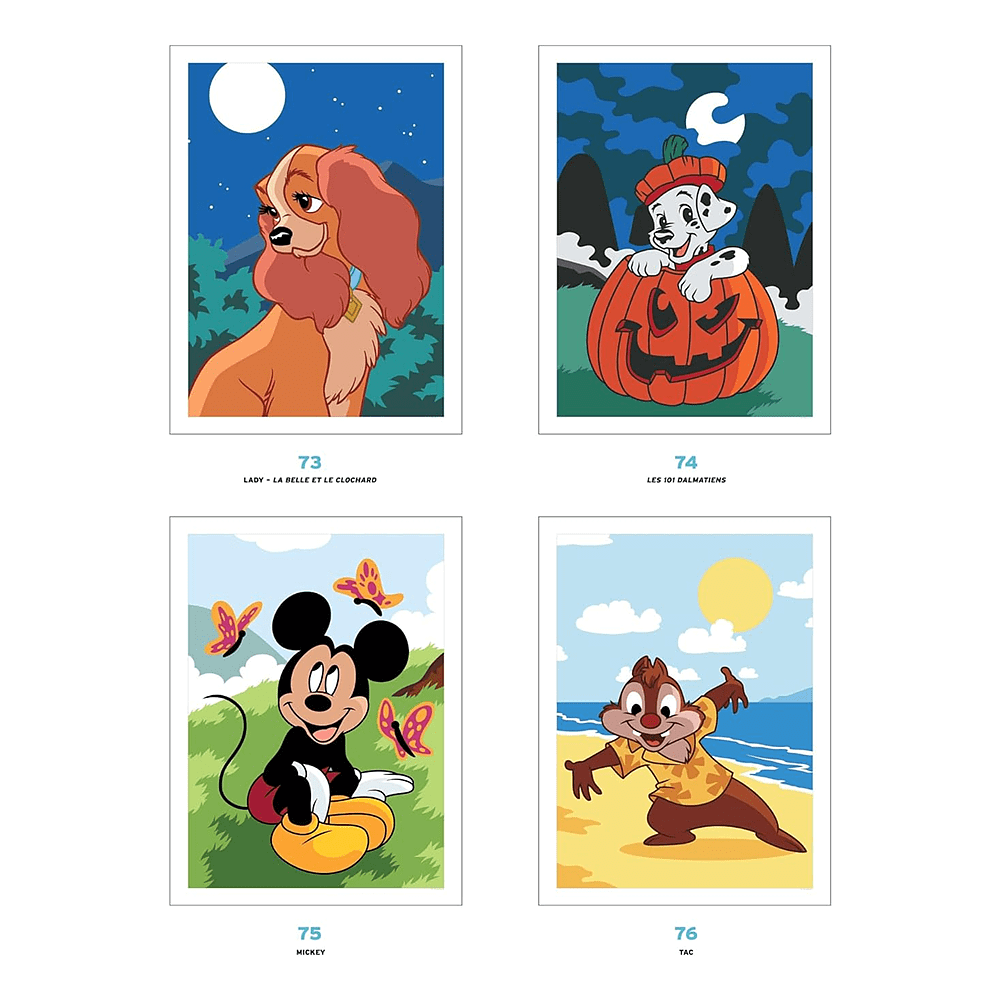 Раскраска по номерам на французском языке "Coloriages mystères Disney - Nature" - 3