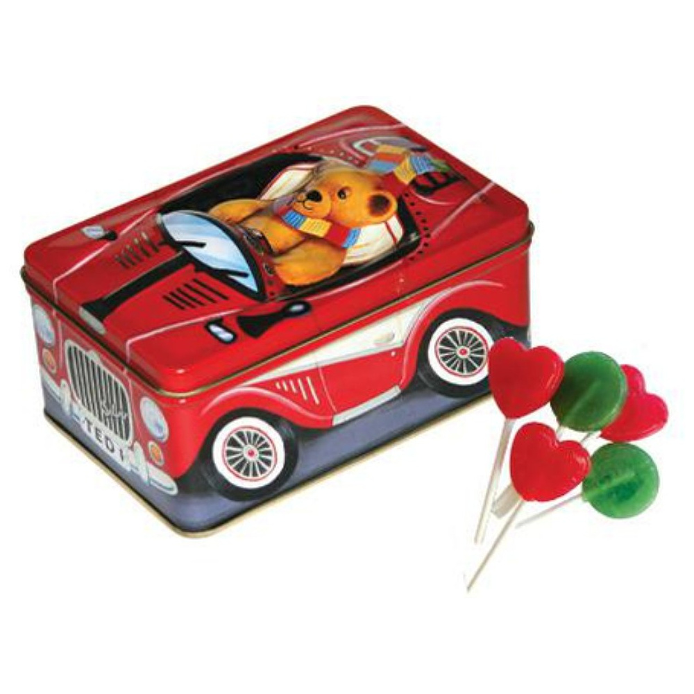 Карамель леденцовая "Мишка", ж/б.,  180 гр., клубника, яблоко