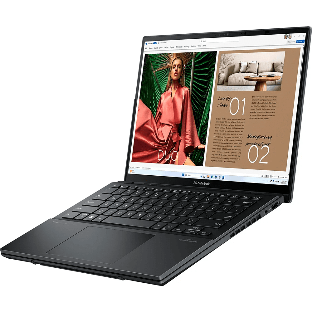 Ноутбук ASUS Zenbook Duo UX8406CA-QL080W, 16GB, 1TB, W11H, черный  - 2