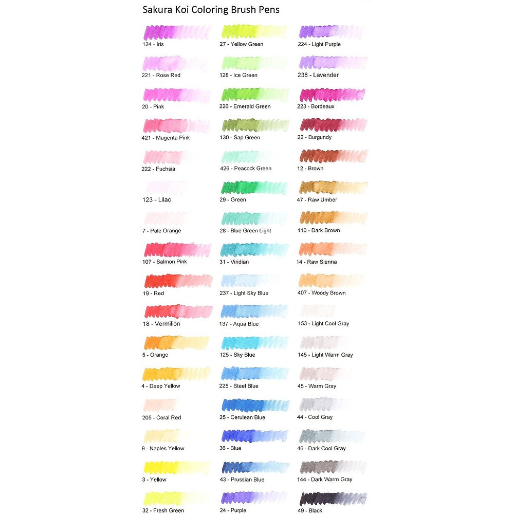 Маркер акварельный "Koi Color Brush", салатовый - 5