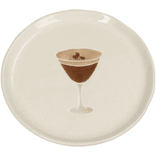 Тарелка керамическая "Espresso Martini", 13.5х13.5 см, бежевый