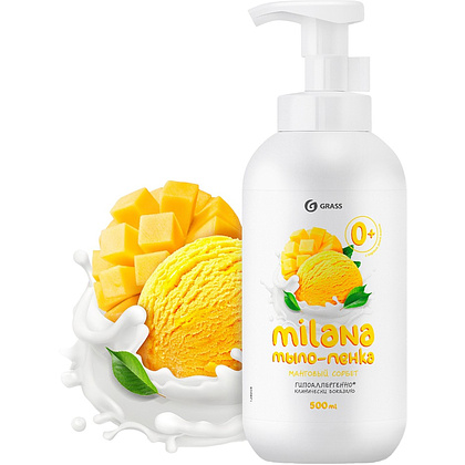 Мыло-пена Milana, Манговый сорбет, 500 мл