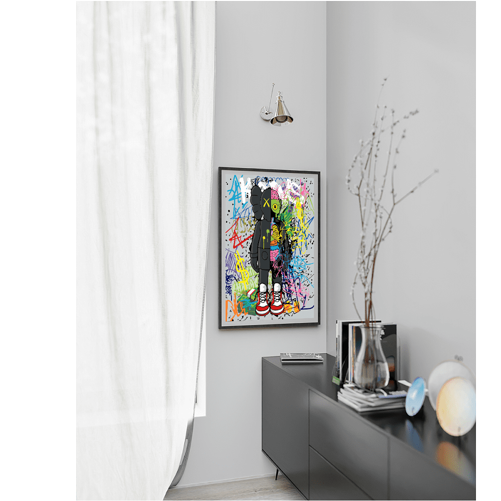 Картина по номерам "Graffiti kaws" - 2