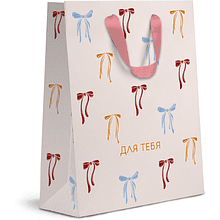 Пакет бумажный подарочный "Cherry Lady", 25.5х31.5х11 см, ассорти