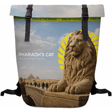 Рюкзак "Pharaoh's cat", ролл-мини, текстиль, разноцветный