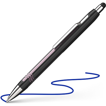 Ручка шариковая автоматическая "Schneider Epsilon Touch", черный, розовый, стерж. синий - 2