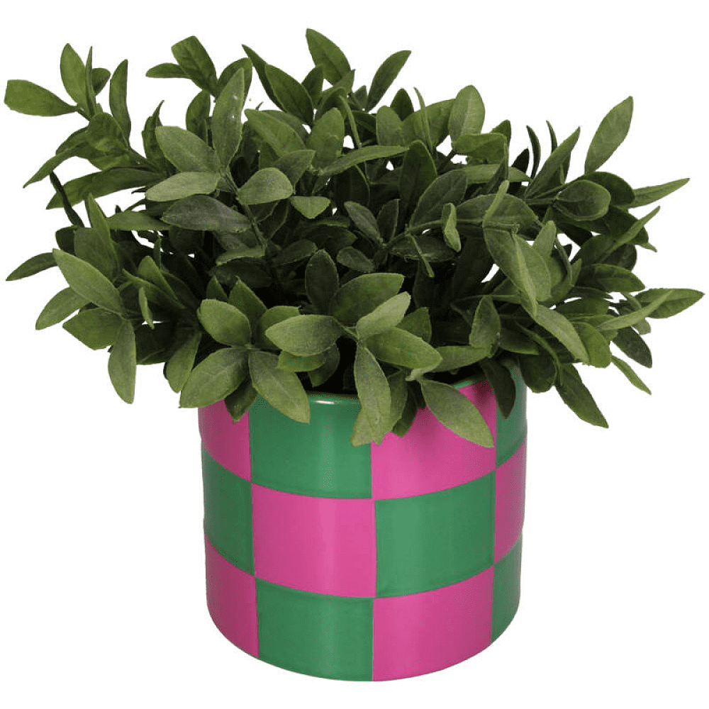 Кашпо "Blocks", доломит, розовый, зеленый - 3