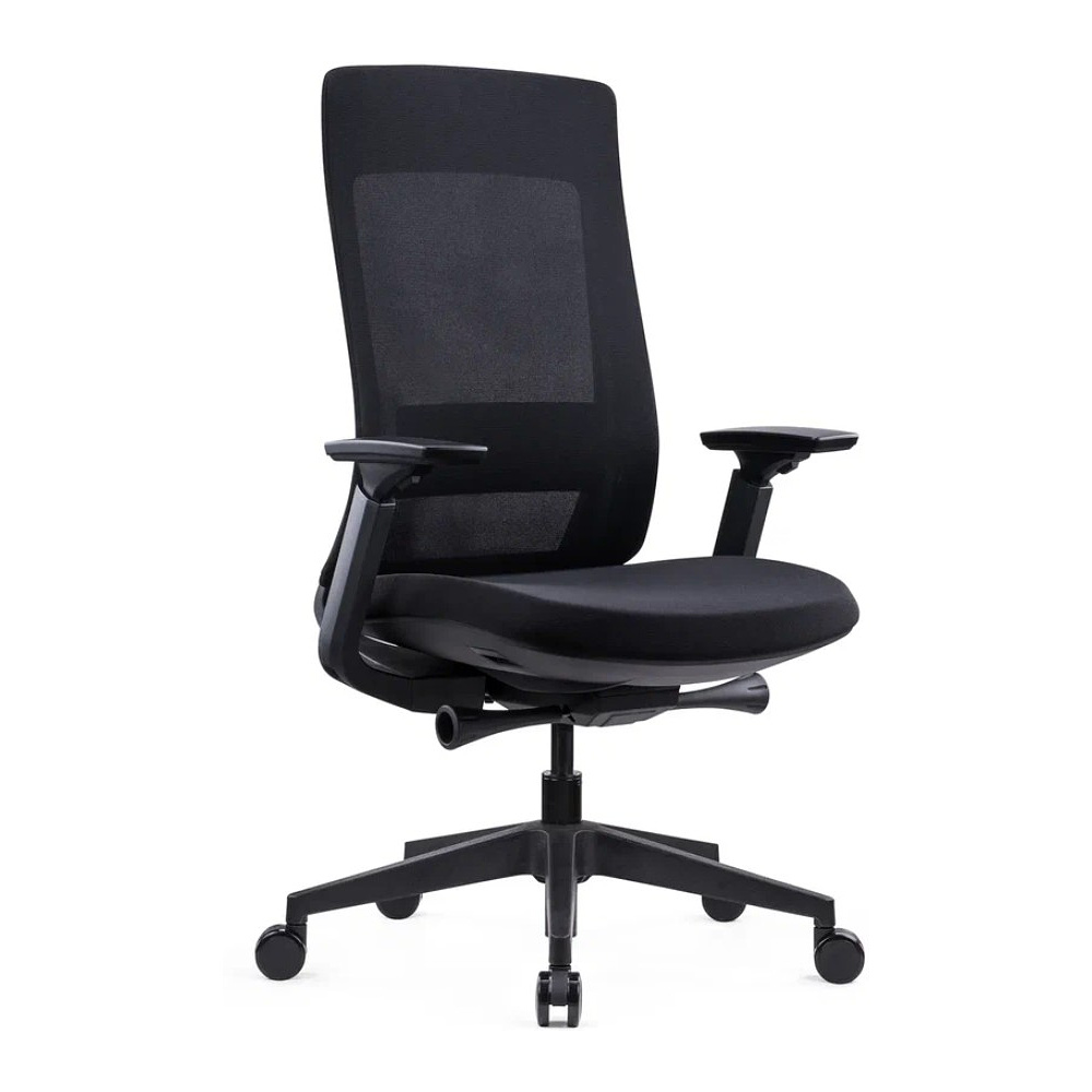 Кресло компьютерное SitZone E-VL002B, сетка, ткань, пластик, черный