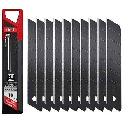 Лезвие для строительного ножа Deli EDL-DP252, 25 мм, 10 шт.