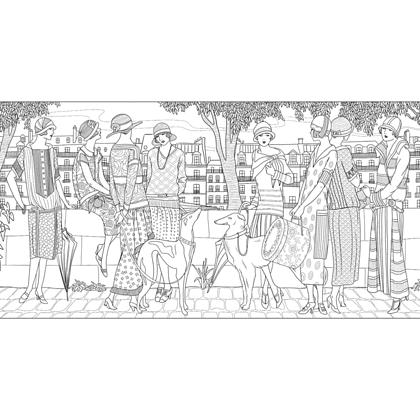 Раскраска "Мода ар-деко. Раскраска эпохи", Мелани Буро - 4
